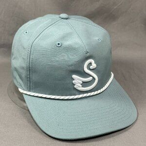 Swannies Golf Snapback Hat Gray Golfer Swan Brewer Rope Retro Adjustable Mens